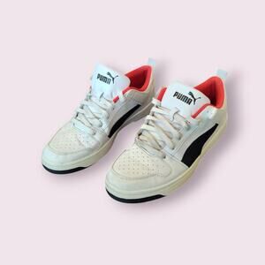 Men's Size 10‎ Puma Rebound Layup Lo Sl White/Black/Red Casual Shoes 369866-01